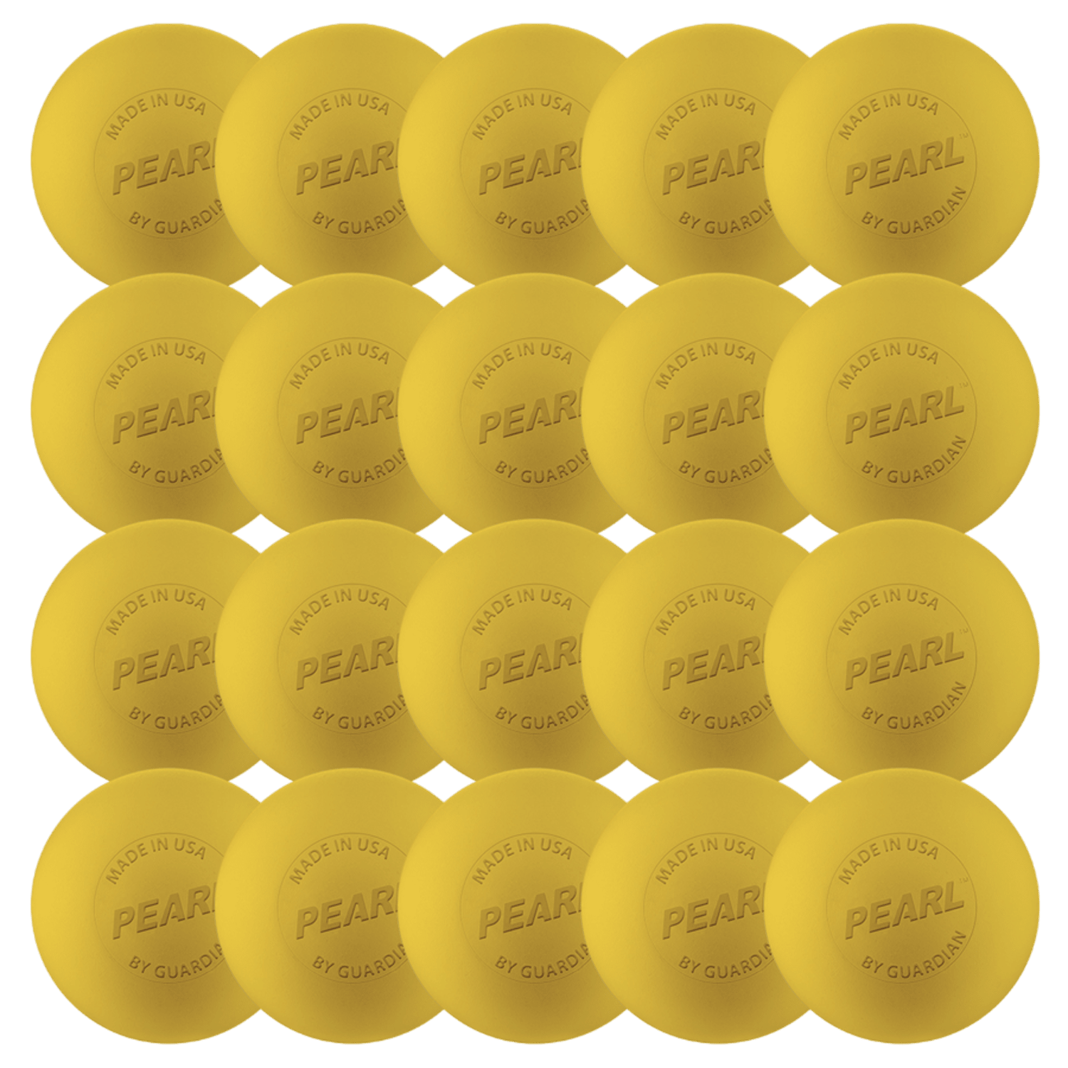 Pearl X Lacrosse Balls - 20 pack Lacrosse Balls Yellow Lax.com