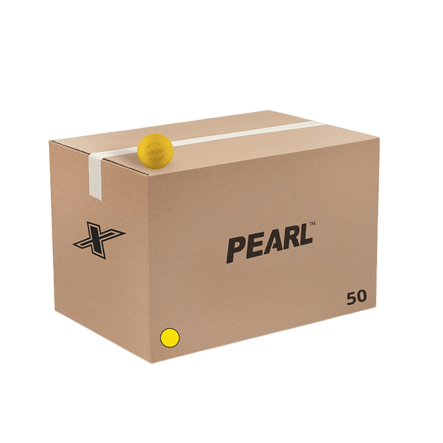 Pearl X Lacrosse Balls - 50 pack Lacrosse Balls Yellow Lax.com