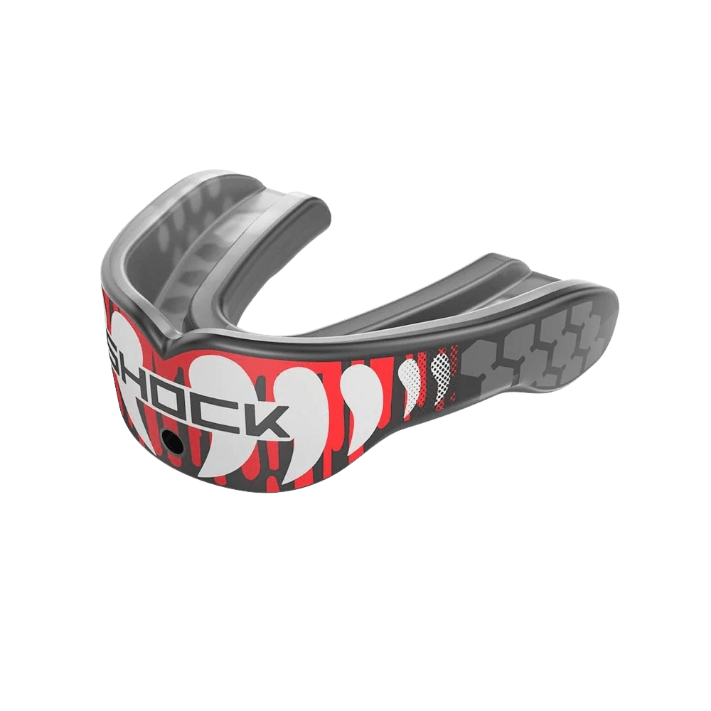 Shock Doctor Gel Max Power Print Mouthguard Mouthguard Red Fang Lax.com