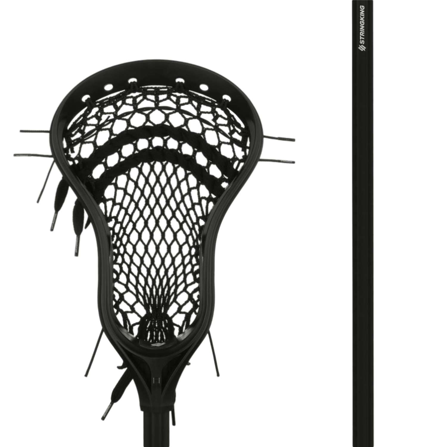 Stringking Complete 2 Attack - Intermediate Men's Complete Sticks Black/Black Lax.com