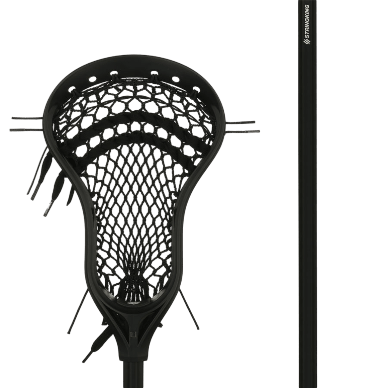 Stringking Complete 2 Junior Men's Complete Sticks Black/Black Lax.com