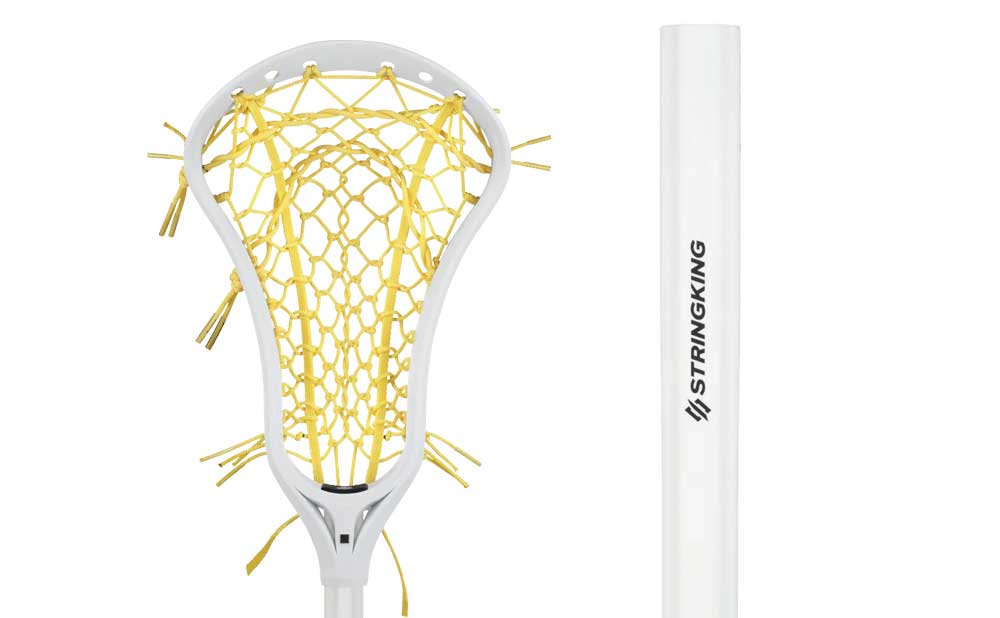 StringKing Complete Composite Tech Trad Women's Lacrosse Stick Women's Complete Sticks White/Yellow Lax.com