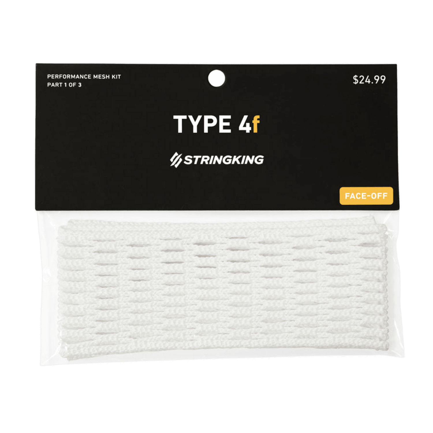 Stringking Type 4F Mesh Piece Men's Stringing Supplies SK - T4F - WH White Lax.com