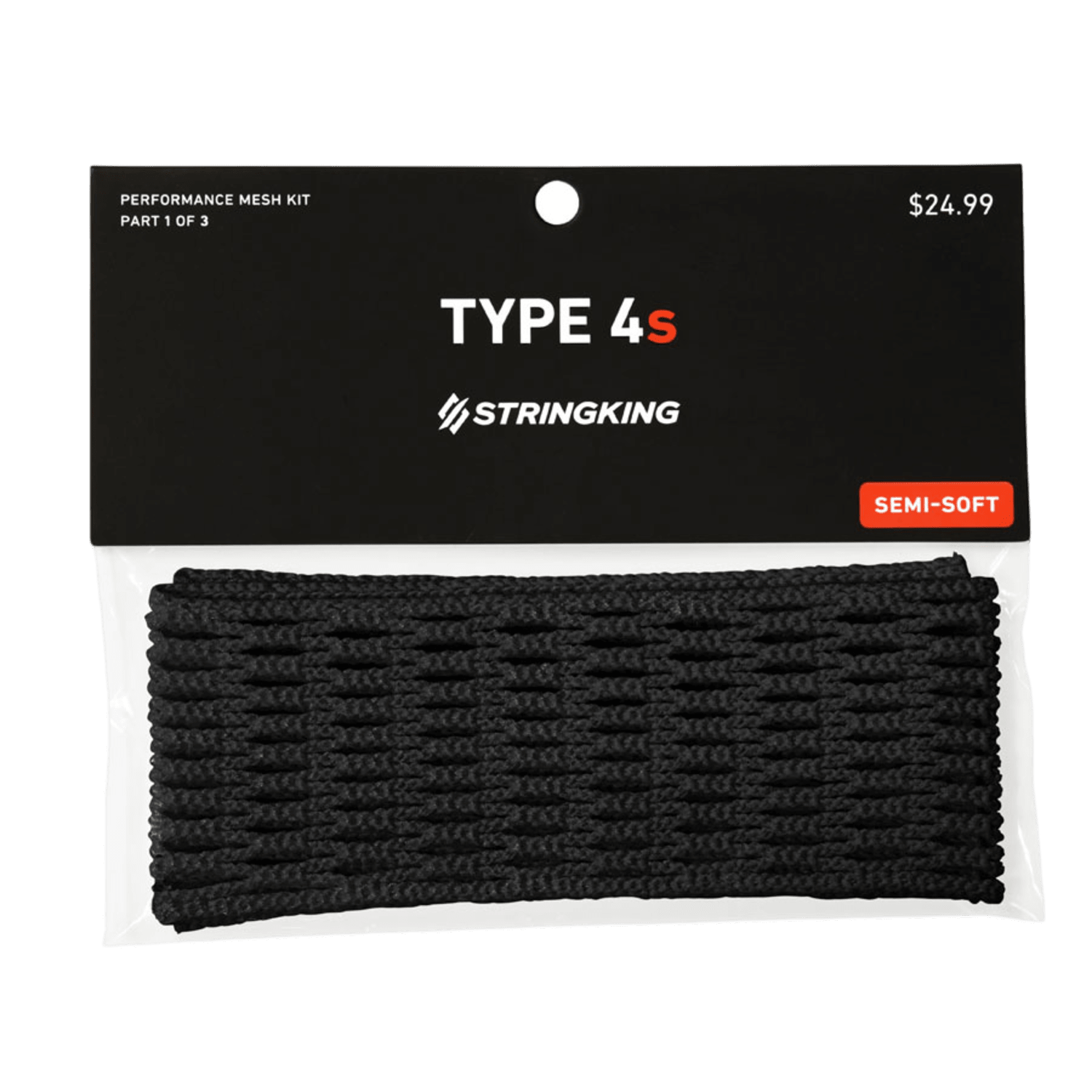 Stringking Type 4S Mesh Piece Men's Stringing Supplies SK - T4S - BK Black Lax.com