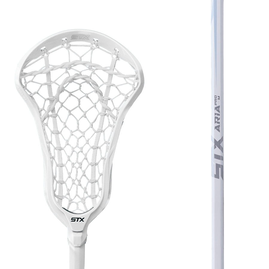 STX Aria Pro - M Lock Pocket Complete Stick Women's Complete Sticks White/White Lax.com