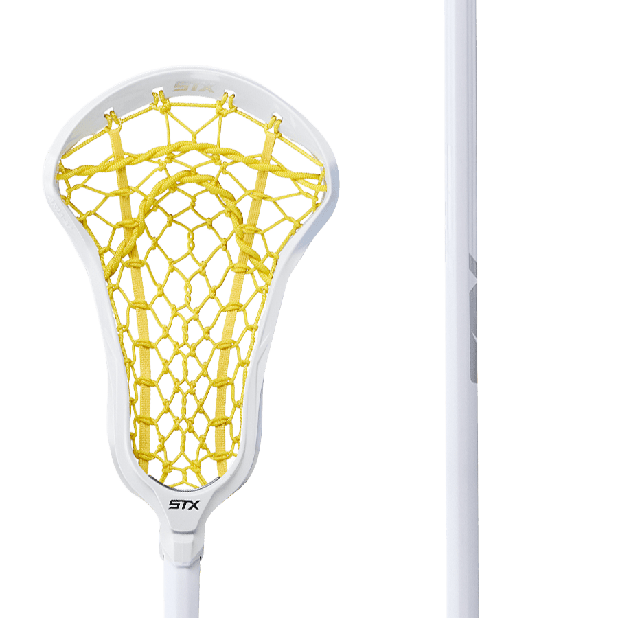 STX Aria Pro - M Lock Pocket Complete Stick Women's Complete Sticks White/Yellow Lax.com