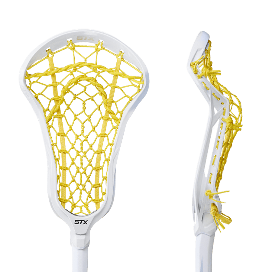 STX Aria Pro - M Lock Pocket Complete Stick Women's Complete Sticks White/Yellow Lax.com