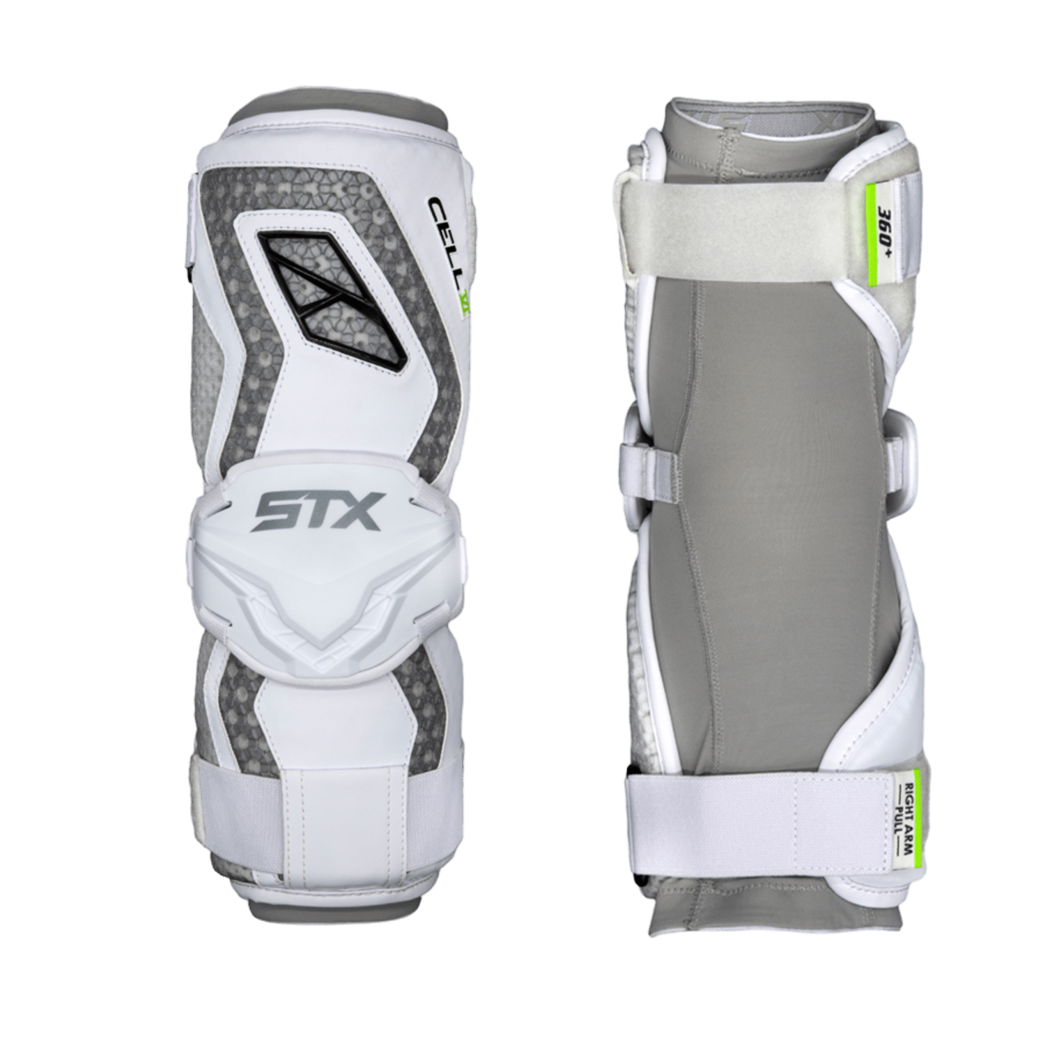 STX Cell 6 Arm Guard Men's Arm Protection STX - C6AG - WH - XL White Lax.com