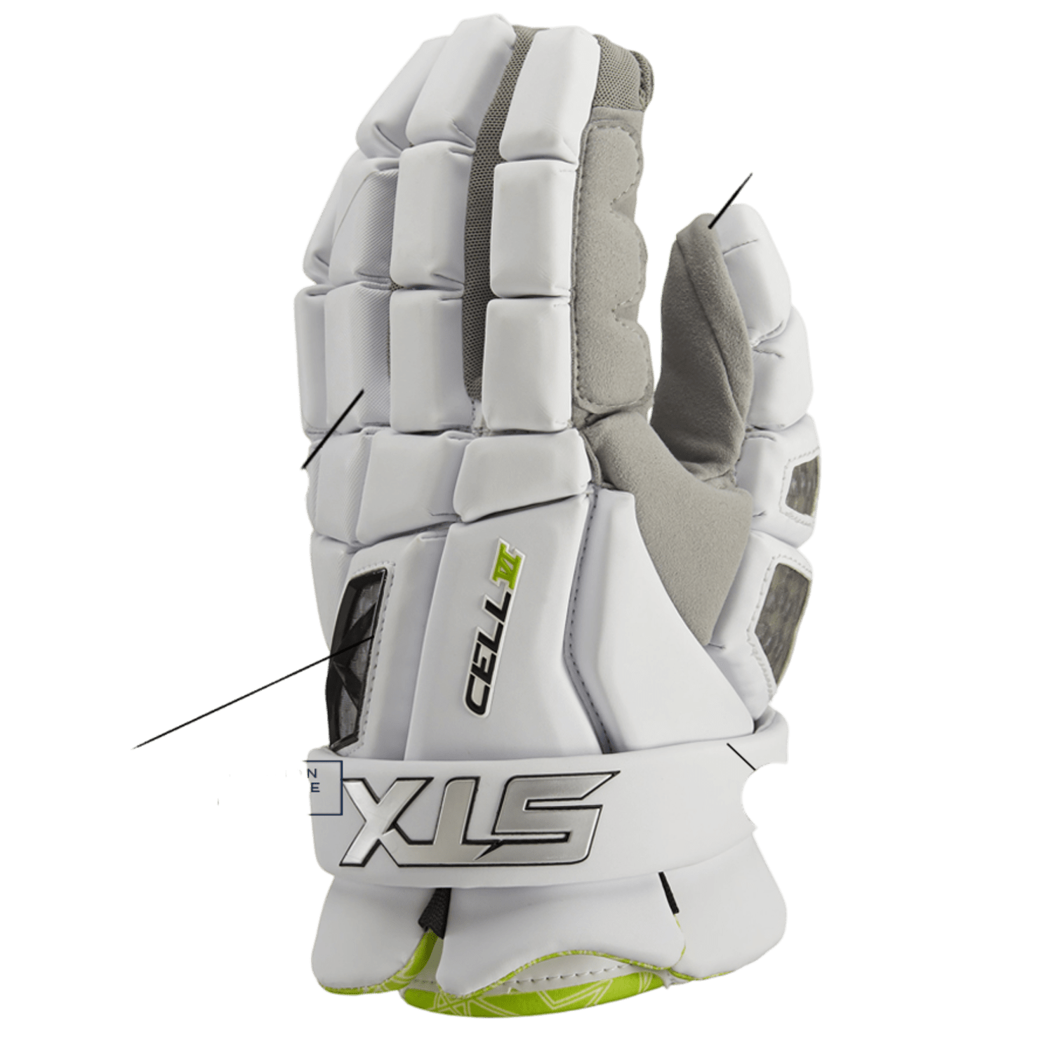 STX Cell 6 Glove Men's Gloves STX - C6GL - WH - L White Lax.com