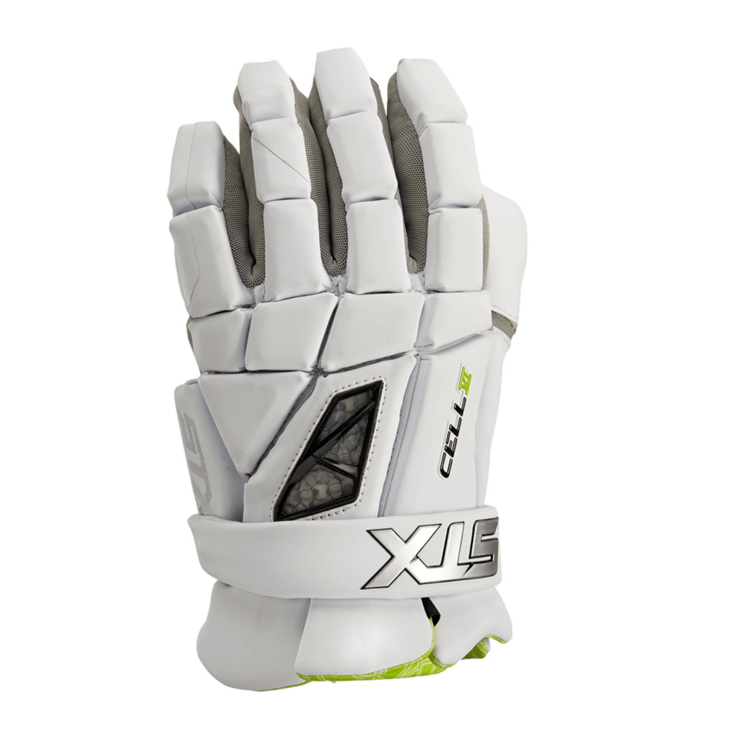 STX Cell 6 Goalie Glove Goalie Gloves STX - C6GGL - WH - XL White Lax.com