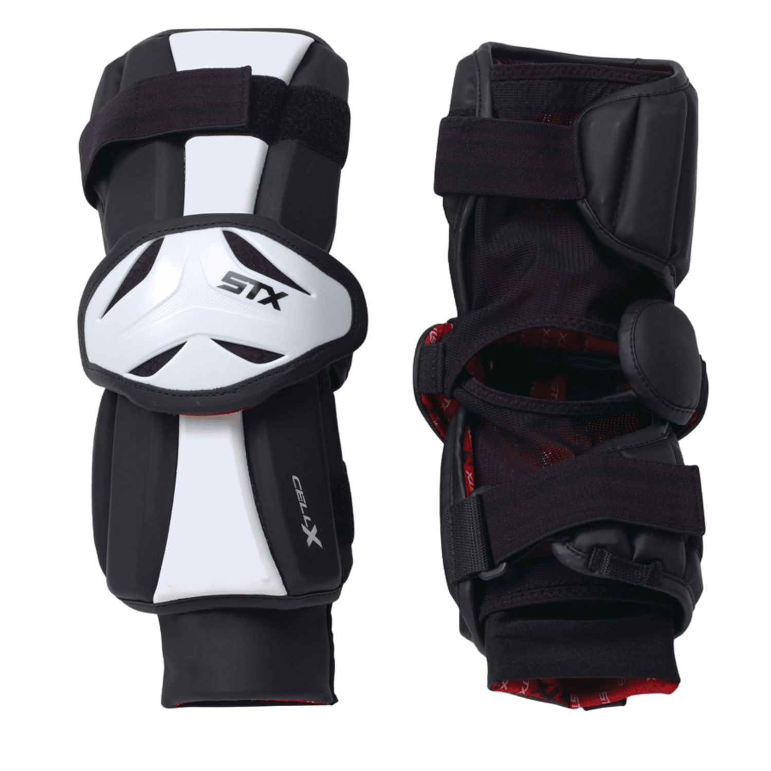 STX Cell X Arm Guards Men's Arm Protection Black Lax.com