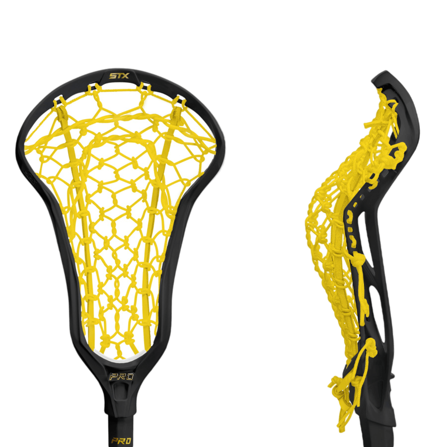 STX Crux Pro Lock Pocket Complete Stick Women's Complete Sticks Black/Yellow Lax.com