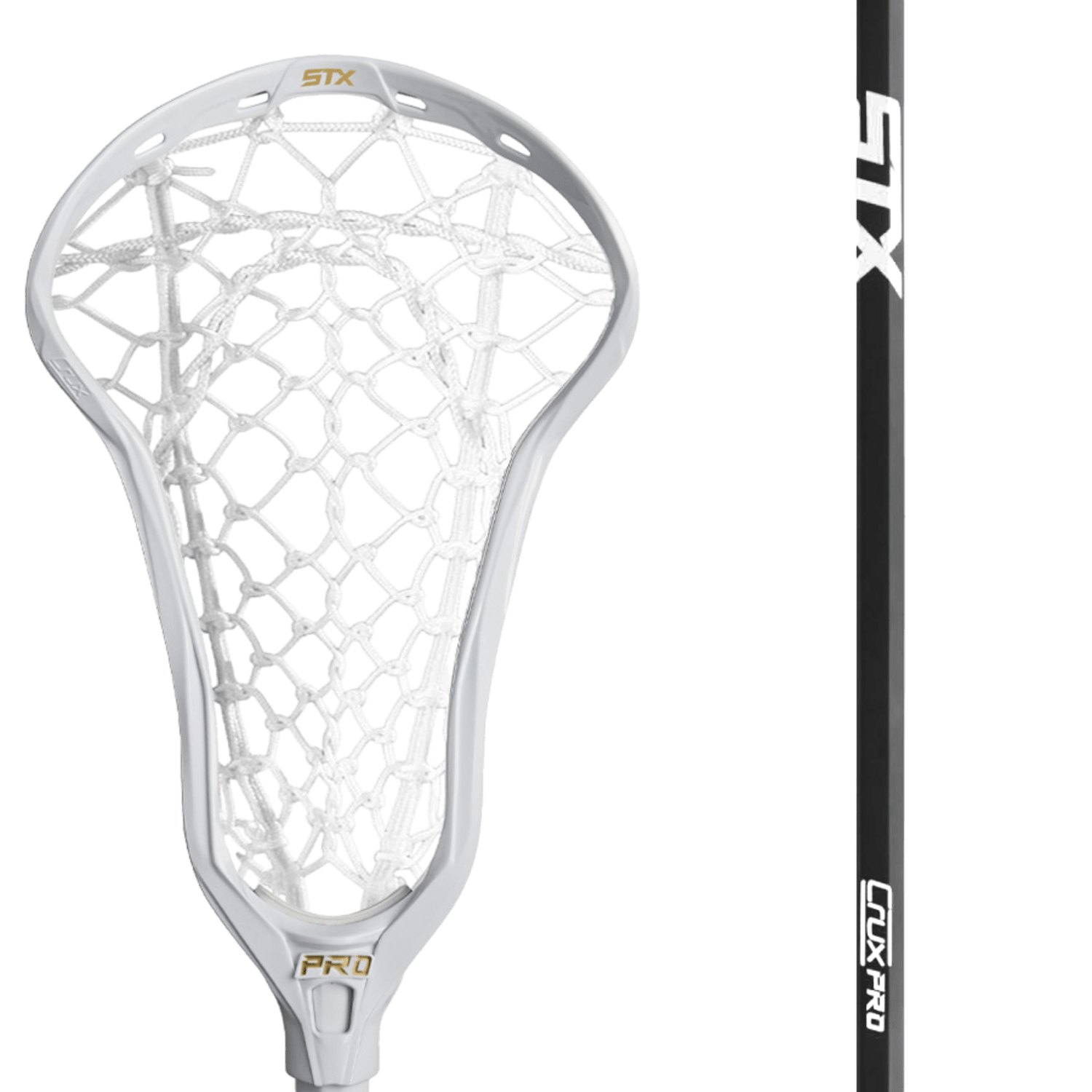 STX Crux Pro with Flex Mesh Complete Stick Women's Complete Sticks White/Black Lax.com