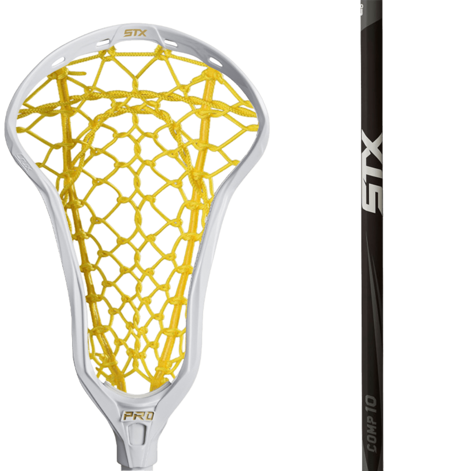 STX Crux Pro with Flex Mesh Complete Stick Women's Complete Sticks White/Yellow Lax.com