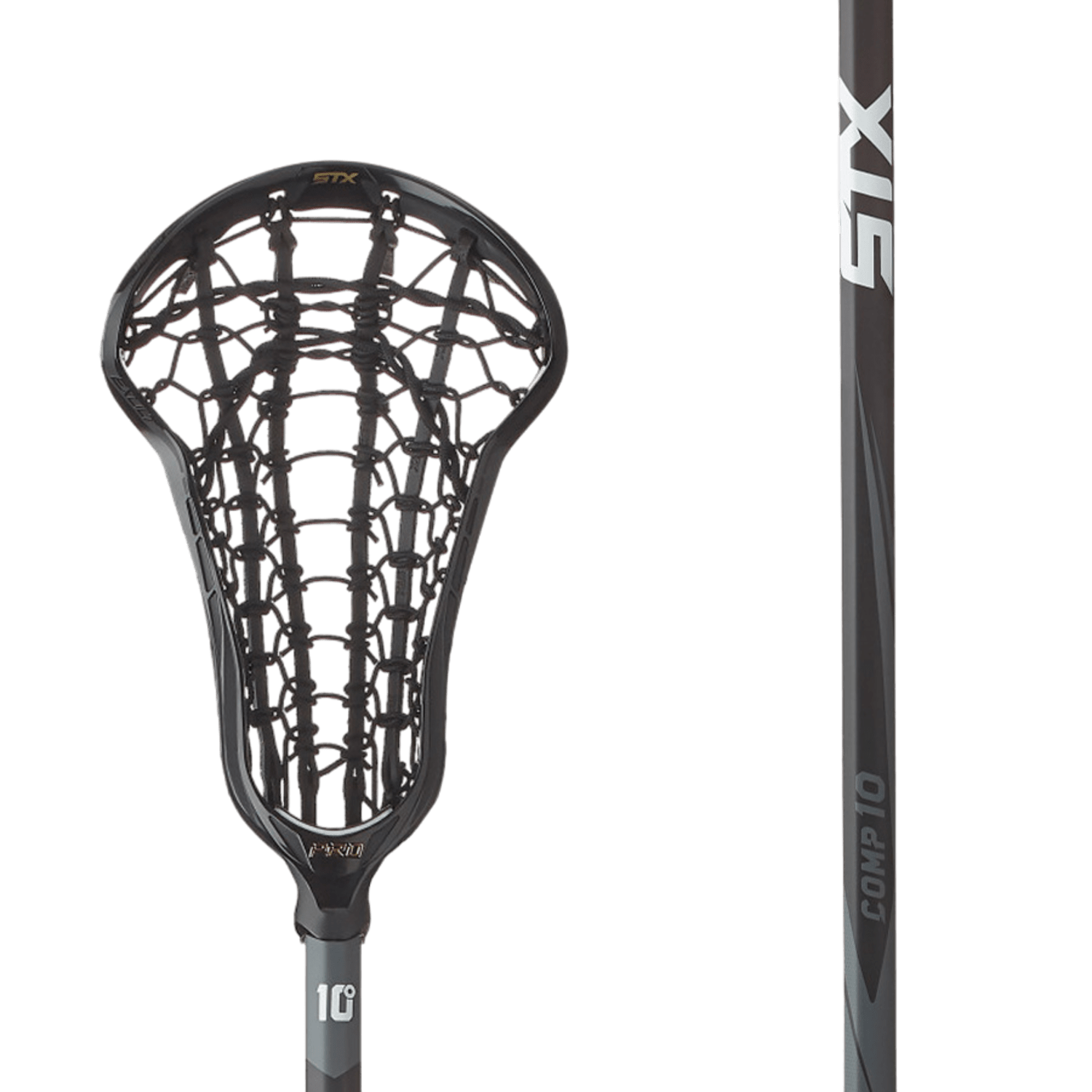 STX Exult Pro Complete Stick Women's Complete Sticks Black/Black Lax.com