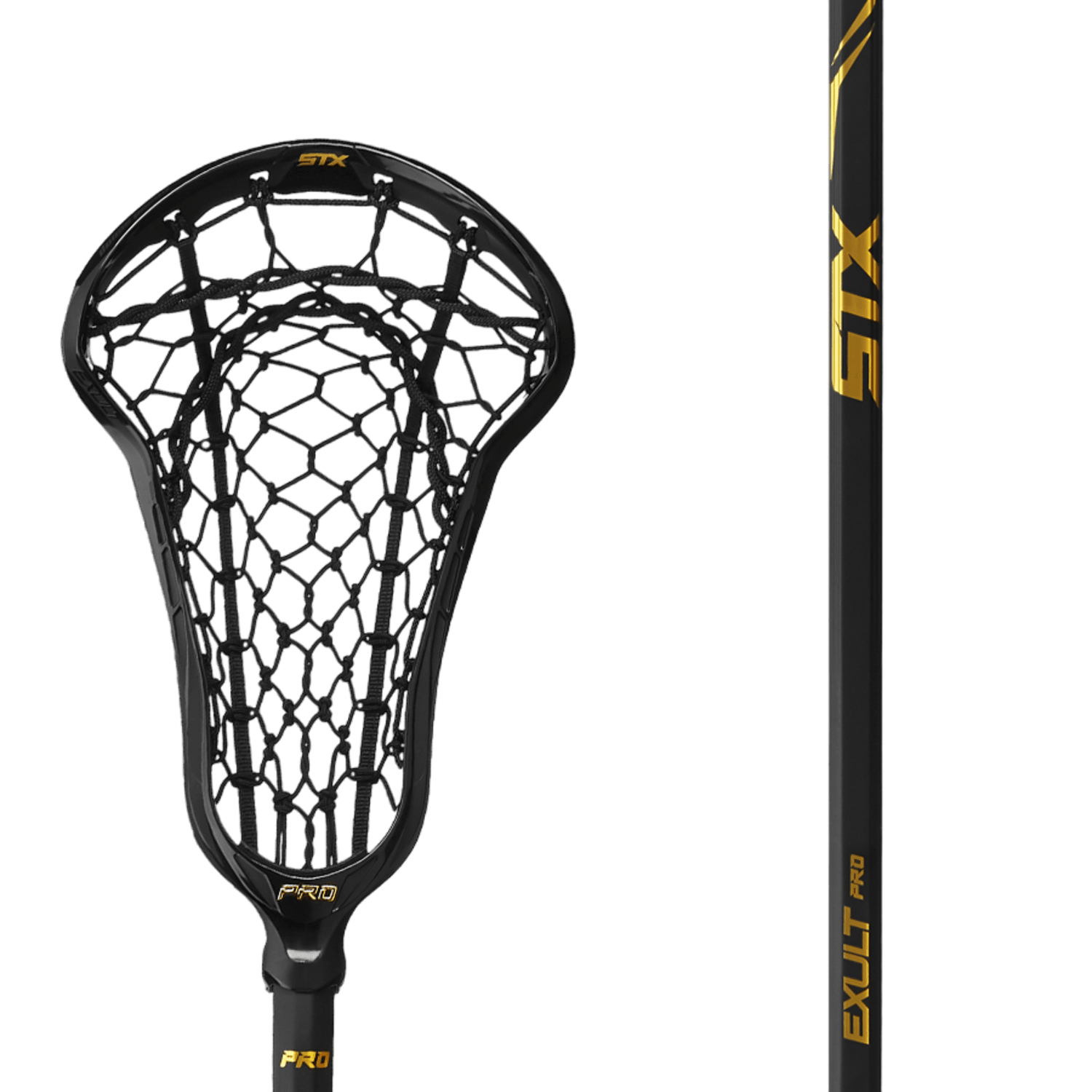 STX Exult Pro Lock Pocket Complete Stick Women's Complete Sticks STX - ExultProLPCS - BLK/BLK Black/Black Lax.com