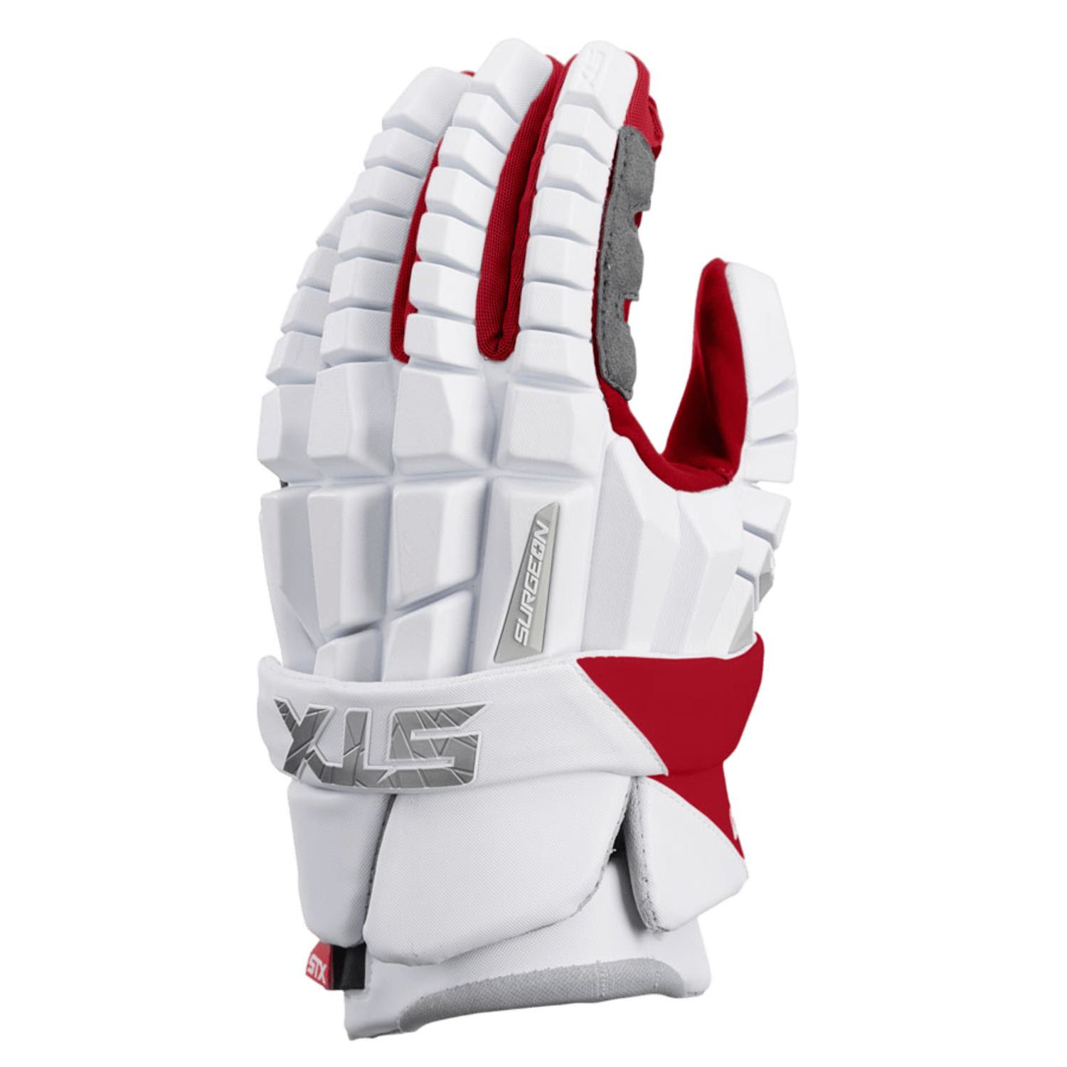 STX Surgeon RZR Gloves Men's Gloves White/Red Lax.com