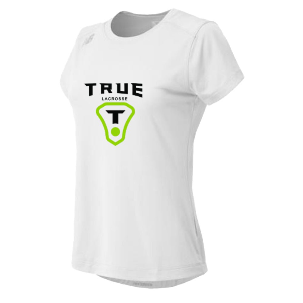 True Lacrosse New Balance Womens SS Tech Tee Apparel Tops White Lax.com