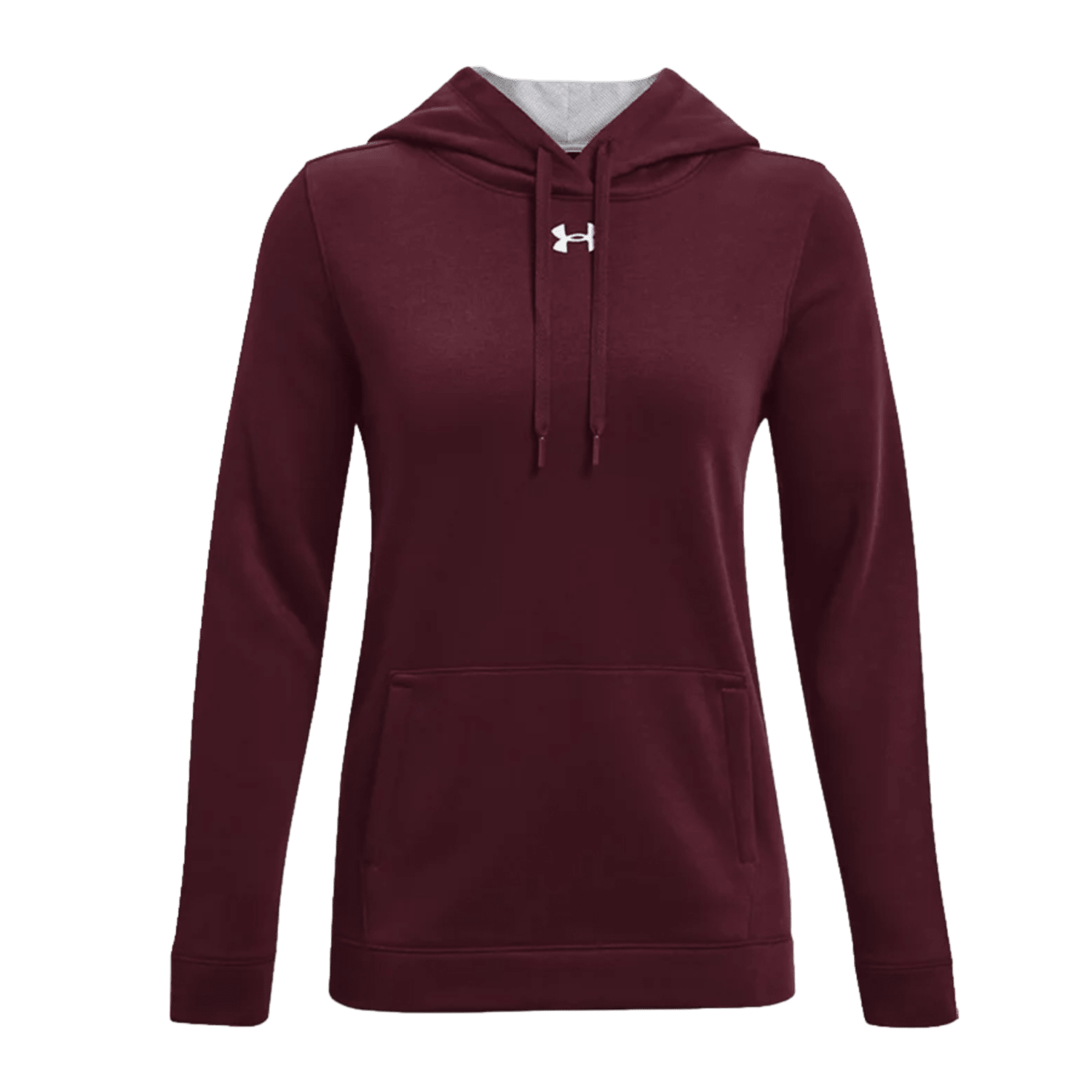 UA Women's Hustle Fleece Hoodie Apparel Tops UA - 1300261 - MN - XL Maroon Lax.com