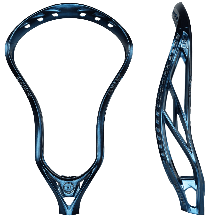 Warrior Evo QX Lacrosse Head Men's Head Satin Navy Blue Lax.com