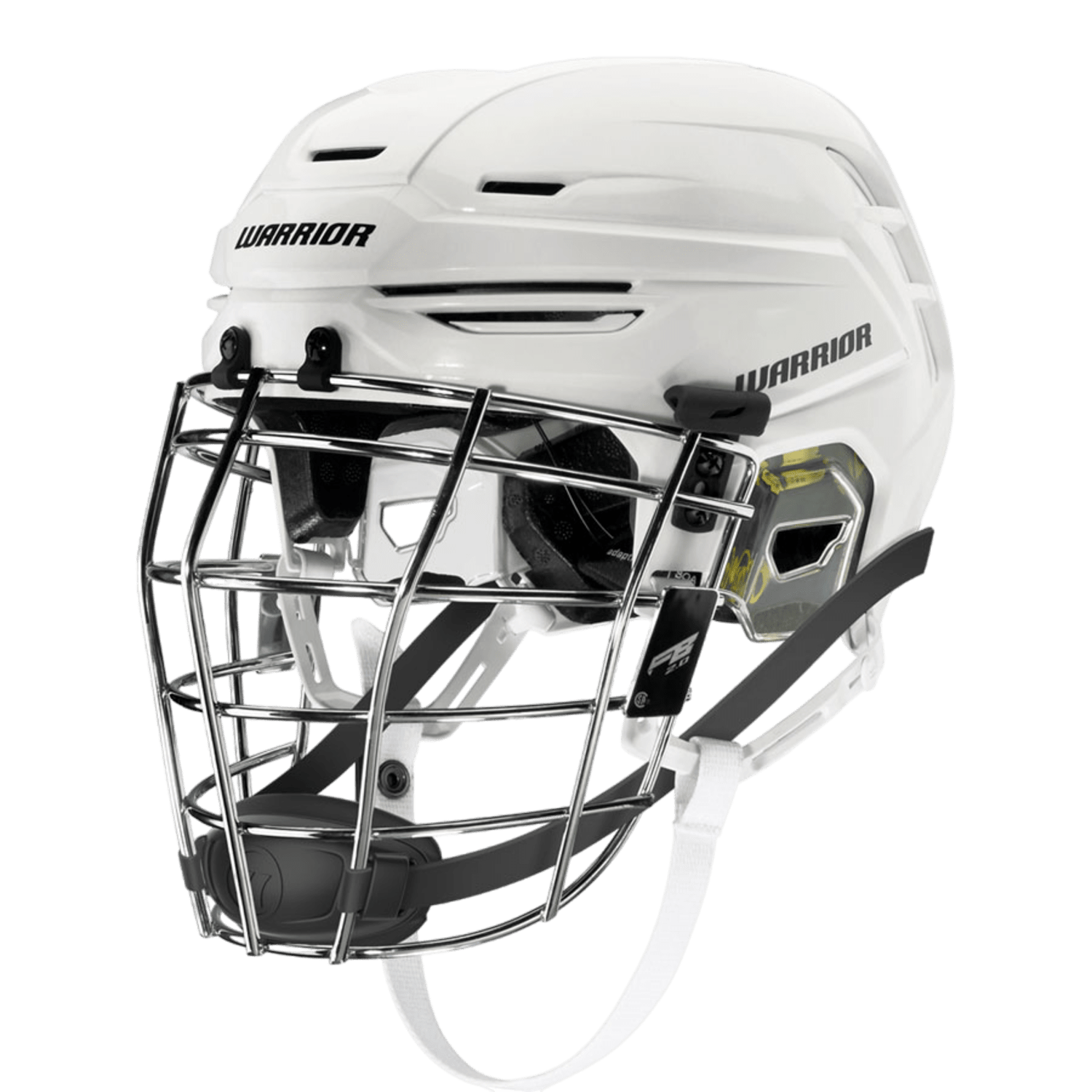 Warrior Fatboy Alpha Pro Combo w/ Silver Cage Box Helmet War - FBAPC9 - WH - L White Lax.com