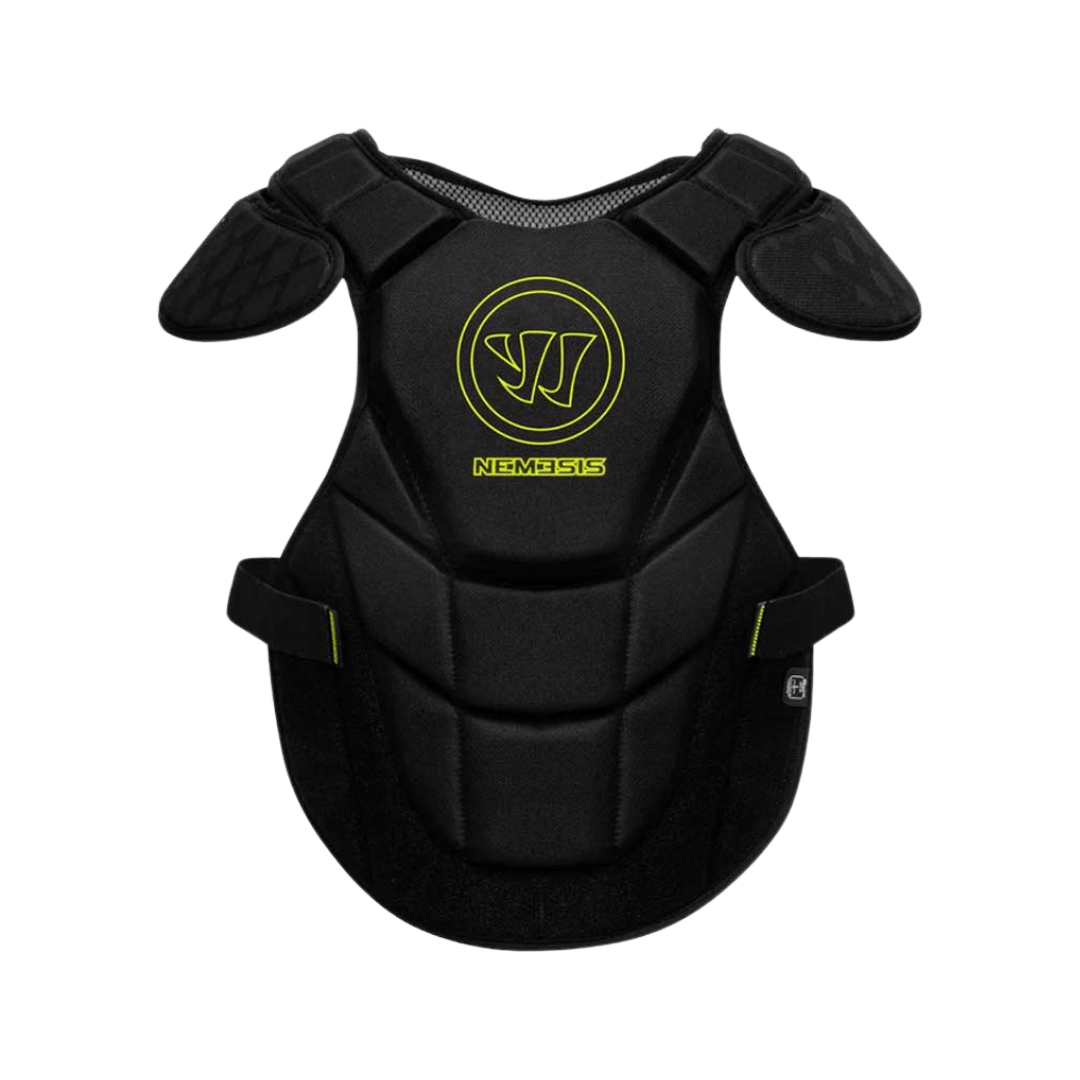 Warrior Nemesis Chest Pad Chest Protector Black Lax.com