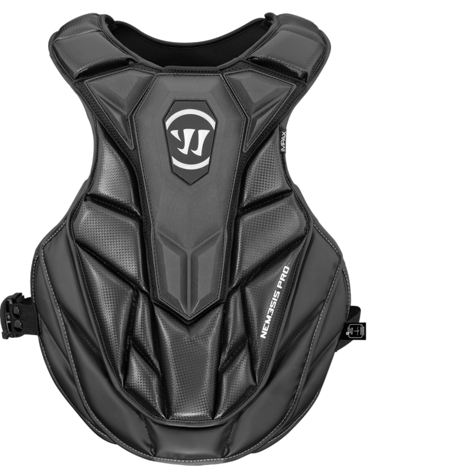 Warrior Nemesis Pro 19 Chest Pad Chest Protector Black Lax.com