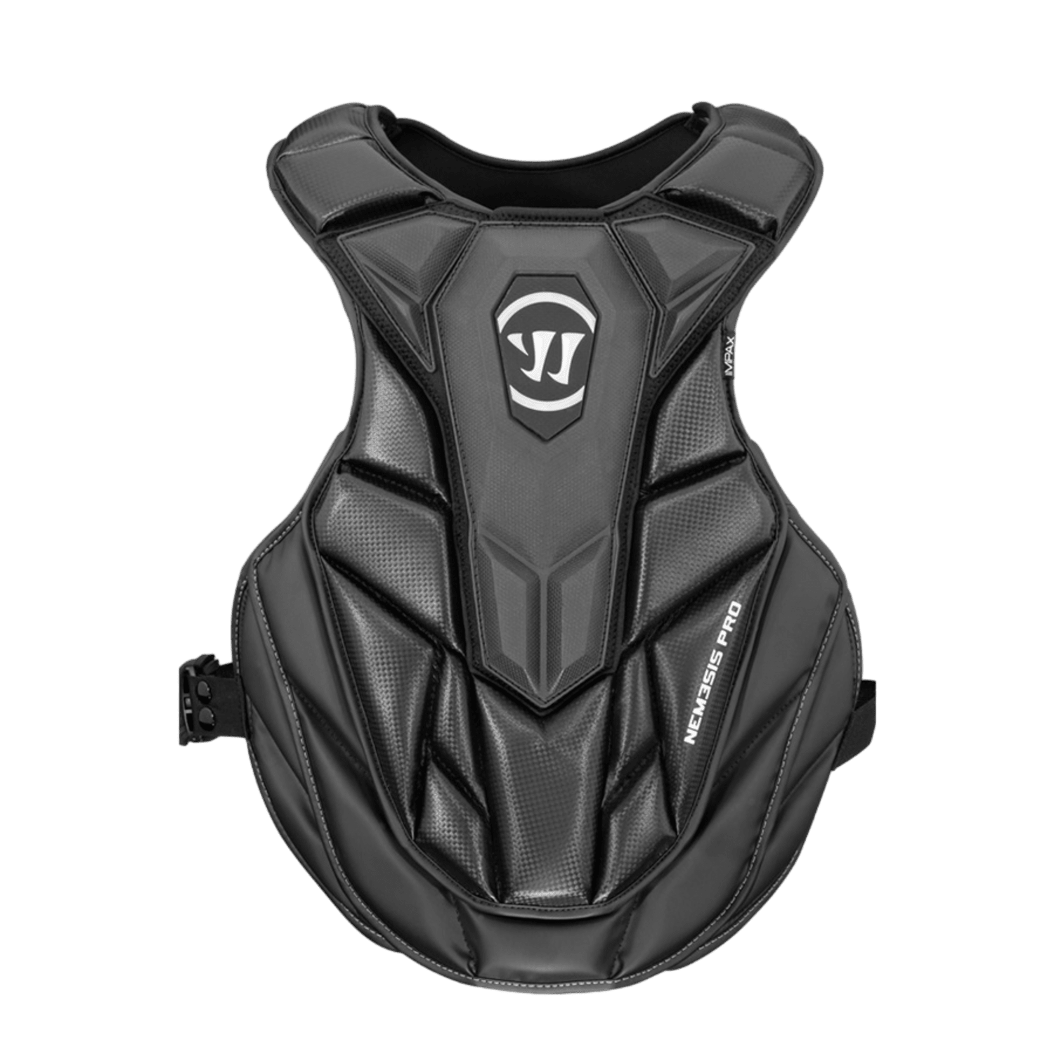 Warrior Nemesis Pro 19 Chest Pad Chest Protector Black Lax.com