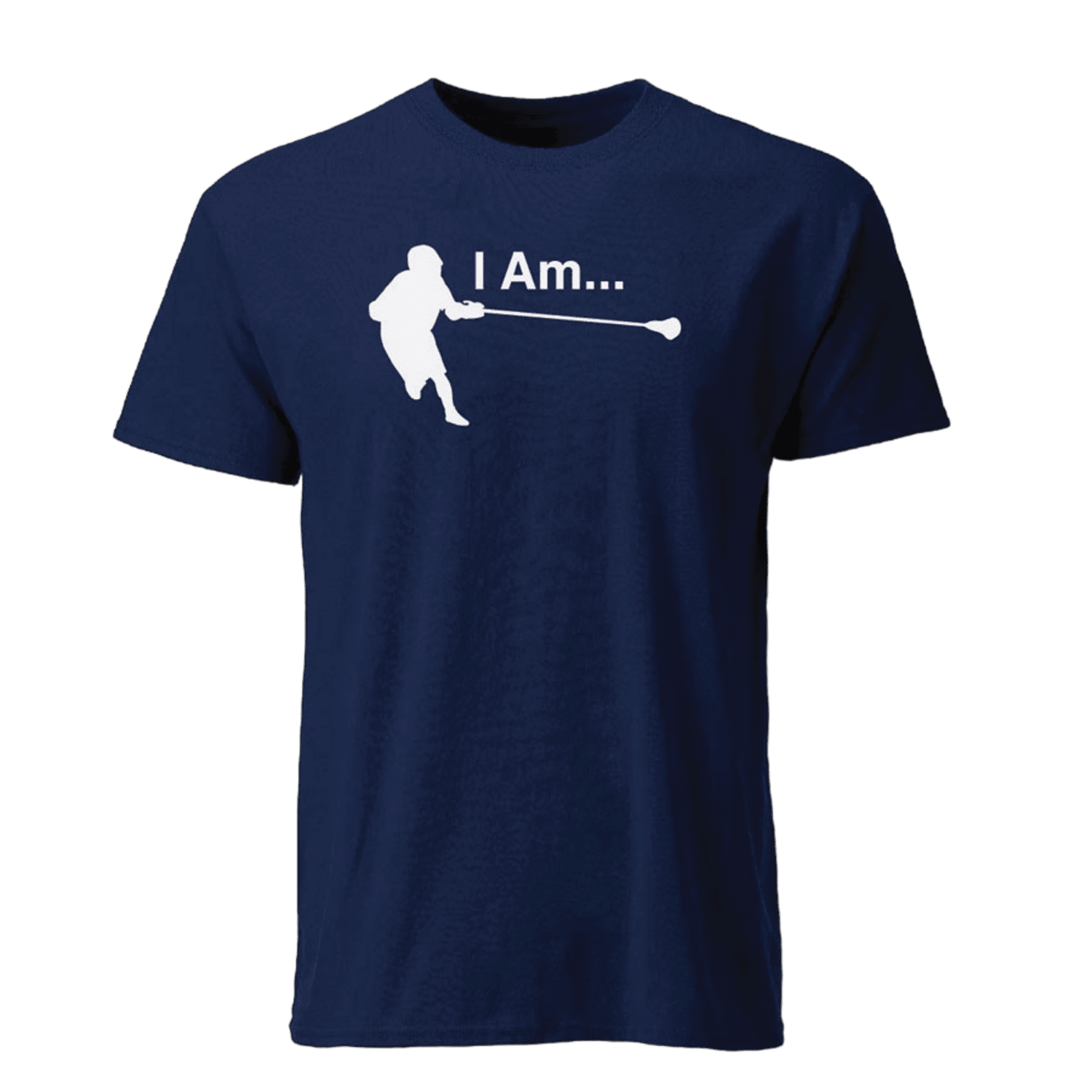 Youth Lacrosse Tee - I Am Defensman Apparel Tops Navy Lax.com