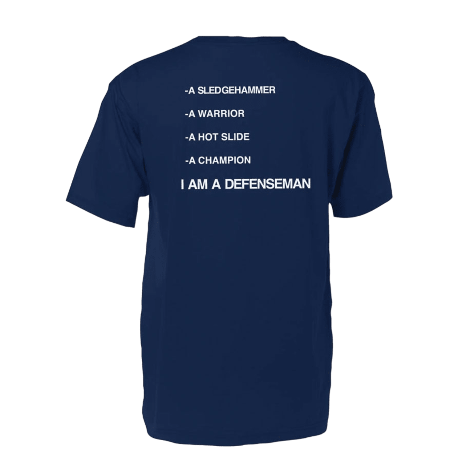 Youth Lacrosse Tee - I Am Defensman Apparel Tops Navy Lax.com