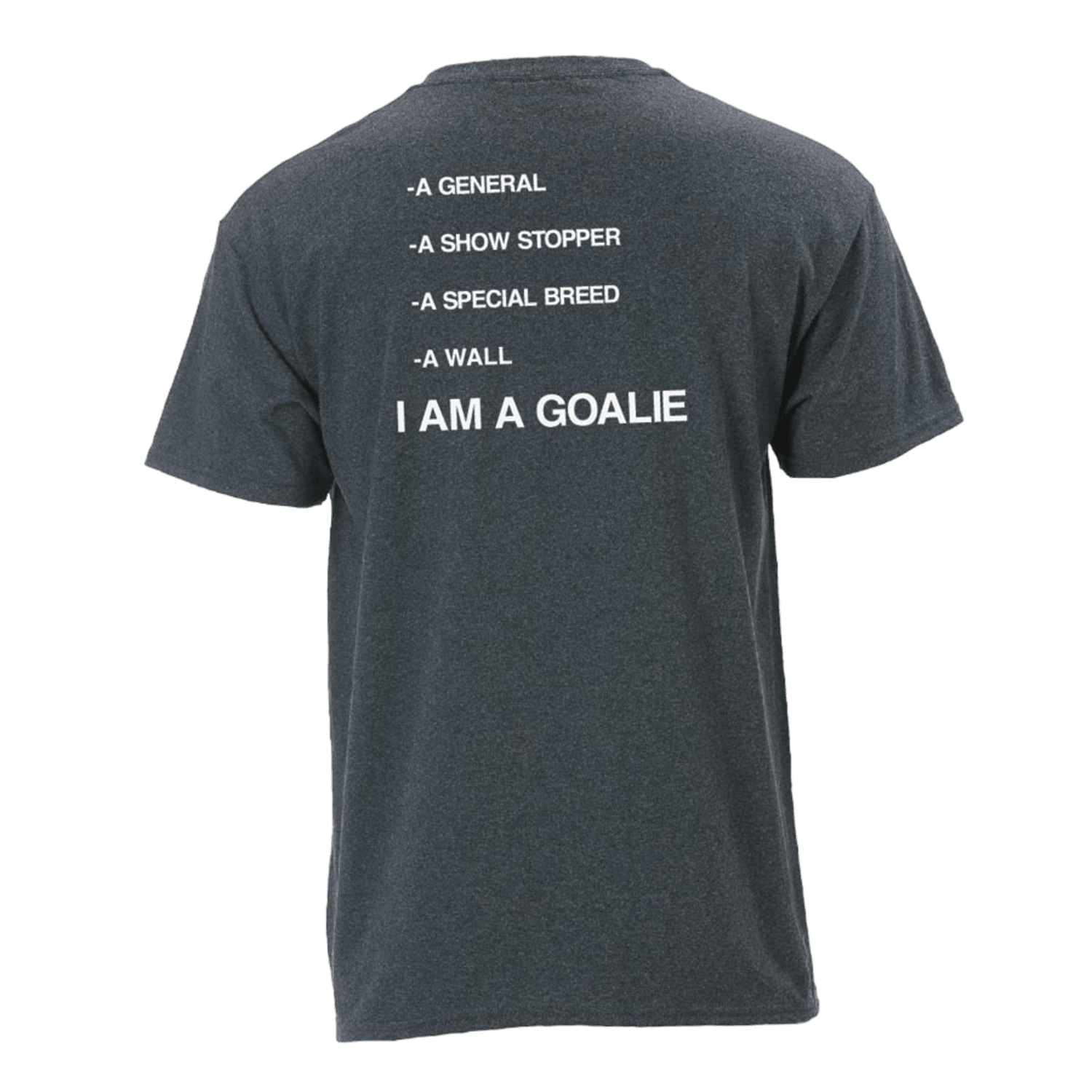 Youth Lacrosse Tee - I Am Goalie Apparel Tops Graphite Lax.com