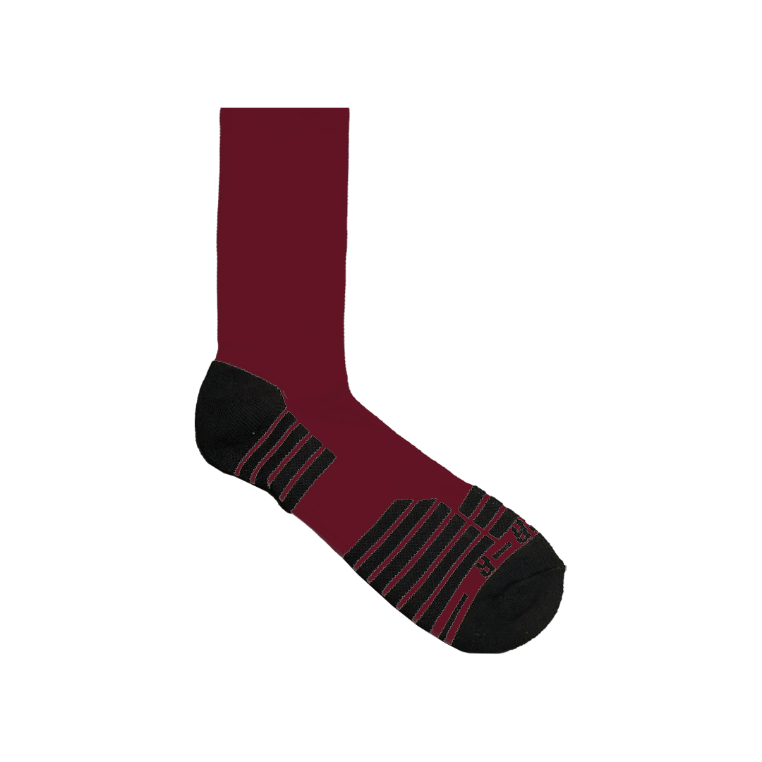 Zima Elite Lacrosse Crew Socks Socks Maroon Lax.com