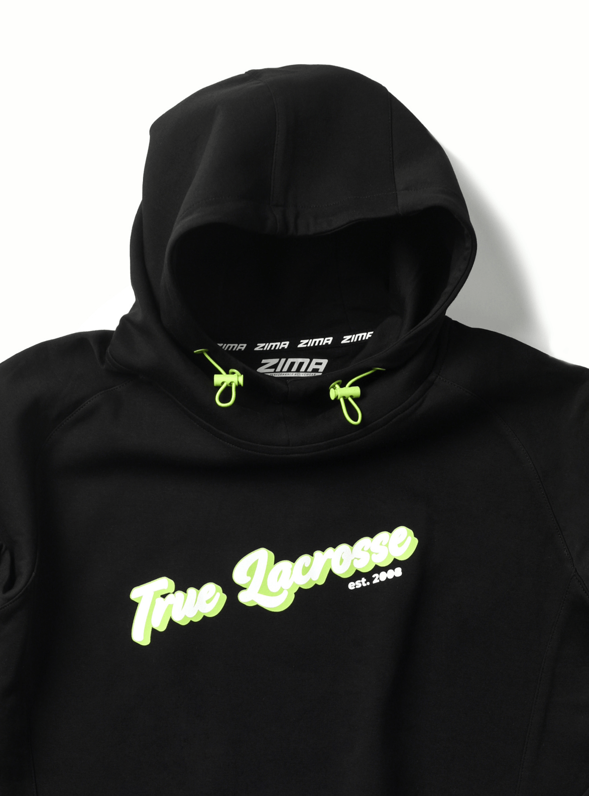 Zima True Revive Performance Hoodie Apparel Tops Black/Neon Green Lax.com