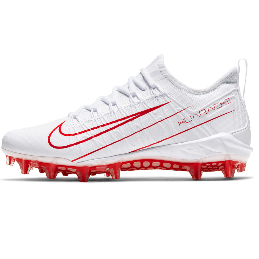Size 10 Nike Alpha Huarache 7 Pro Low Lacrosse Cleats White/Red